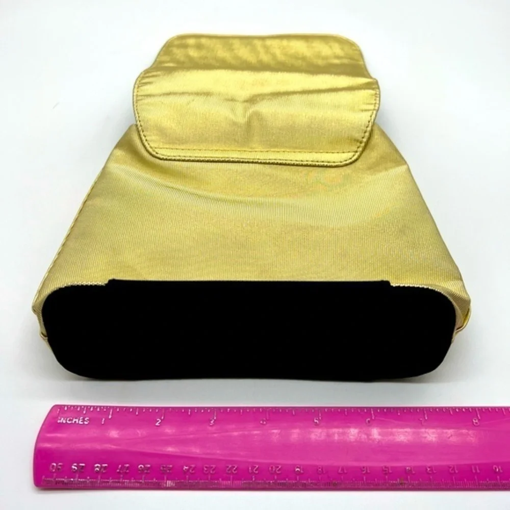 Babor gold & navy blue make up clutch